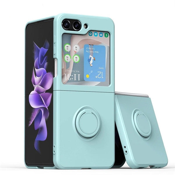 Samsung Galaxy Z Flip 5 Shockproof Silicone Case With Ring-Exoticase-
