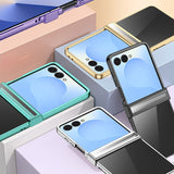 Samsung Z Flip Plated Sides Transparent Back Case-Exoticase-Exoticase