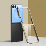 Samsung Z Flip Plated Sides Transparent Back Case-Exoticase-Gold-for Z Flip 8-Exoticase