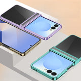 Samsung Z Flip Plated Sides Transparent Back Case-Exoticase-Exoticase
