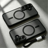 MatteSilicone MagSafe Samsung Case with Strap
