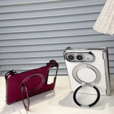Plated Leather iPhone Duo Case with Ring