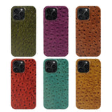 Ostrich Genuine Leather iPhone Case