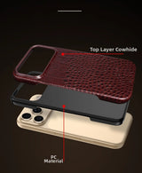 Two-tone Genuine Leather iPhone Case