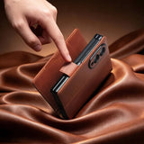 Premium Genuine Cowhide Leather Fold 8 Wallet Case