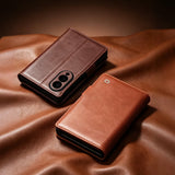 Premium Genuine Cowhide Leather Fold 8 Wallet Case
