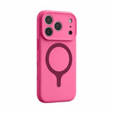 Magnetic Silicone iPhone Case with Contrast Ring