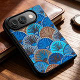 Scallop Shell Pattern iPhone Duo Case-Exoticase-For iPhone Duo-Blue-Exoticase