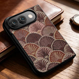 Scallop Shell Pattern iPhone Duo Case-Exoticase-For iPhone Duo-Coffee-Exoticase