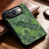 Scallop Shell Pattern iPhone Duo Case-Exoticase-For iPhone Duo-Green-Exoticase