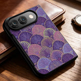 Scallop Shell Pattern iPhone Duo Case-Exoticase-For iPhone Duo-Purple-Exoticase