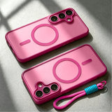 MatteSilicone MagSafe Samsung Case with Strap