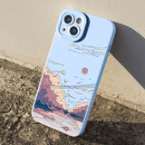 Scenic Sunset Liquid Silicone iPhone Case-Exoticase-Exoticase