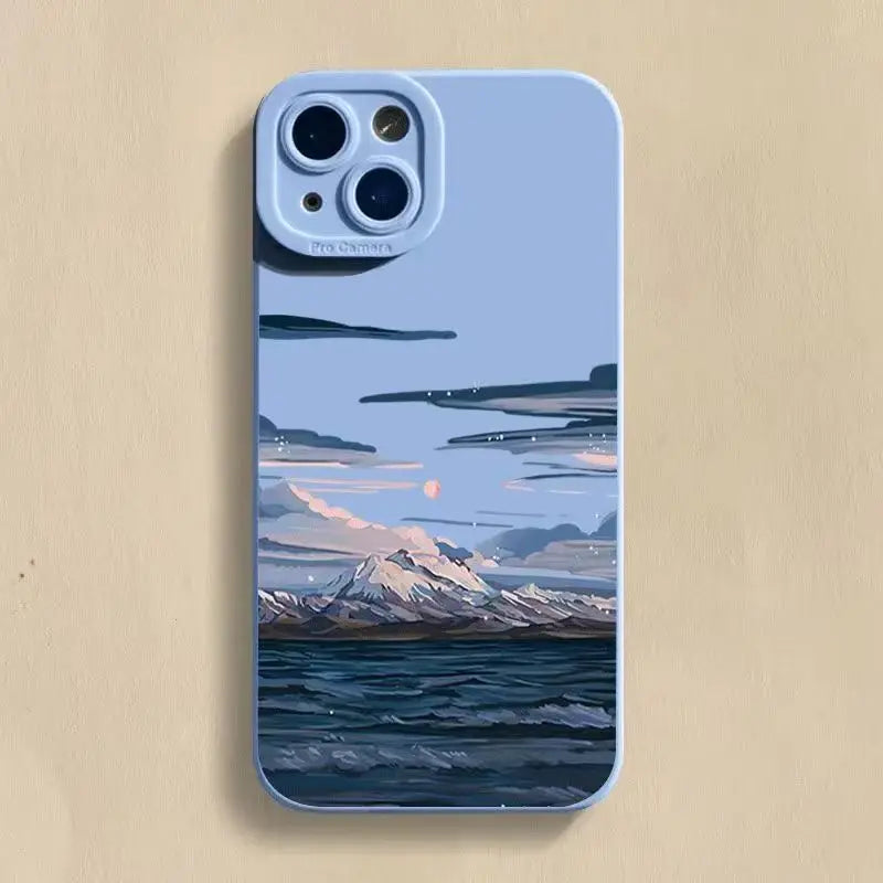 Scenic Sunset Liquid Silicone iPhone Case-Exoticase-Exoticase