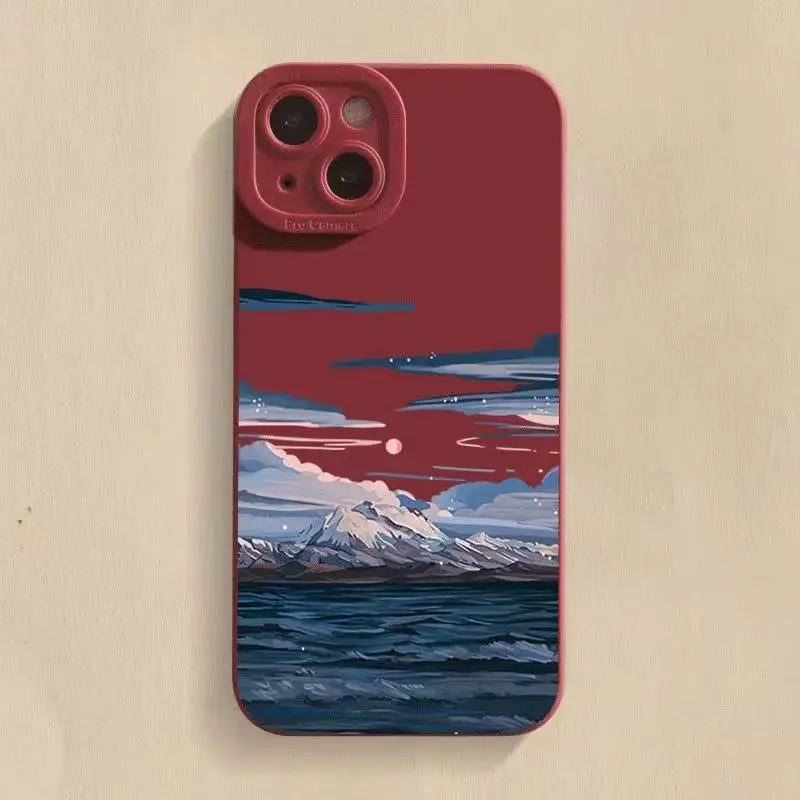 Scenic Sunset Liquid Silicone iPhone Case-Exoticase-Exoticase