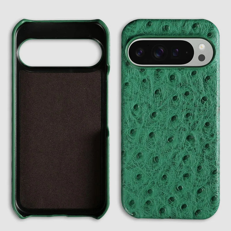 Ostrich Genuine Leather Google Pixel Case