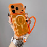 JellyFrost Clear iPhone Case with Wallet and Strap