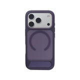 Matte Hard Silicone MagSafe iPhone Case with Stand Bracket