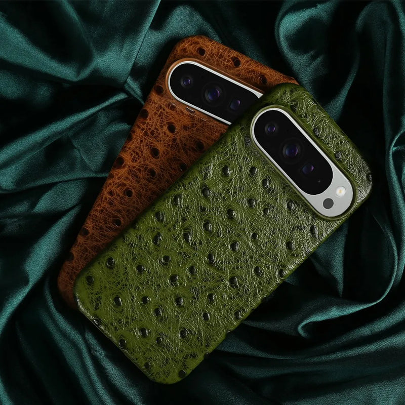 Ostrich Genuine Leather Google Pixel Case
