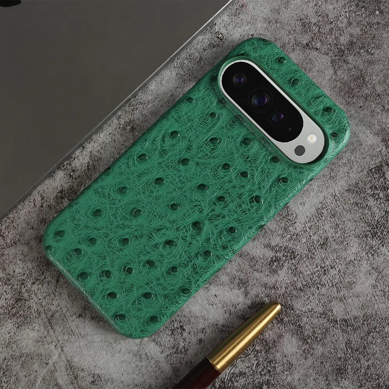 Ostrich Genuine Leather Google Pixel Case