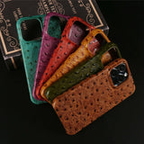 Ostrich Genuine Leather iPhone Case