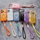 JellyFrost Clear iPhone Case with Wallet and Strap