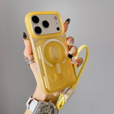 JellyFrost Clear iPhone Case with Wallet and Strap