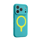Magnetic Silicone iPhone Case with Contrast Ring