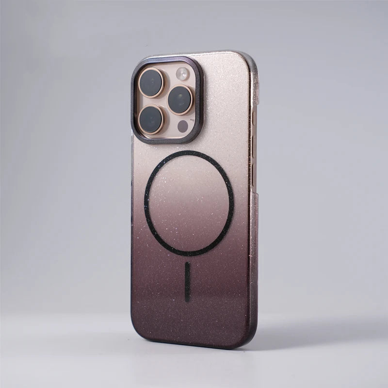 Shimmer Fade MagSafe iPhone Case-Exoticase-Black-For iPhone 16 Pro Max-Exoticase