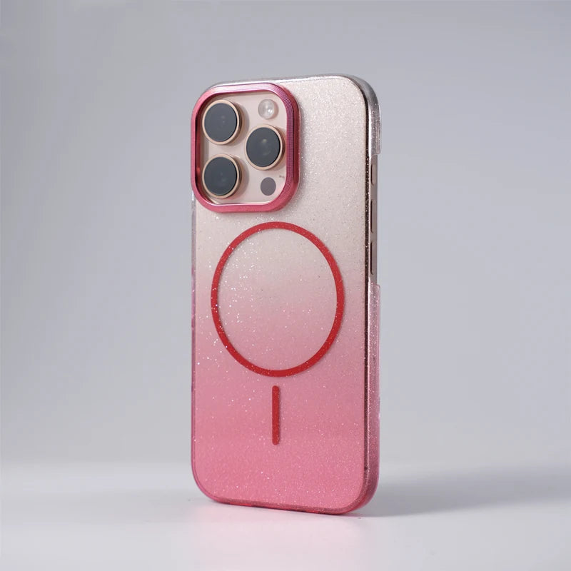 Shimmer Fade MagSafe iPhone Case-Exoticase-Red-For iPhone 16 Pro Max-Exoticase