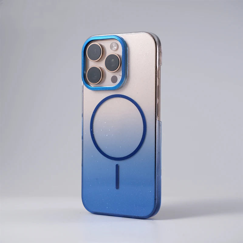 Shimmer Fade MagSafe iPhone Case-Exoticase-Blue-For iPhone 16 Pro Max-Exoticase