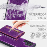 Shiny Glitter Detachable Magnetic Wallet Samsung Case-Exoticase-