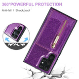Shiny Glitter Detachable Magnetic Wallet Samsung Case-Exoticase-