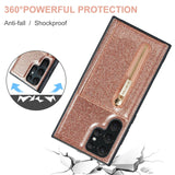 Shiny Glitter Detachable Magnetic Wallet Samsung Case-Exoticase-