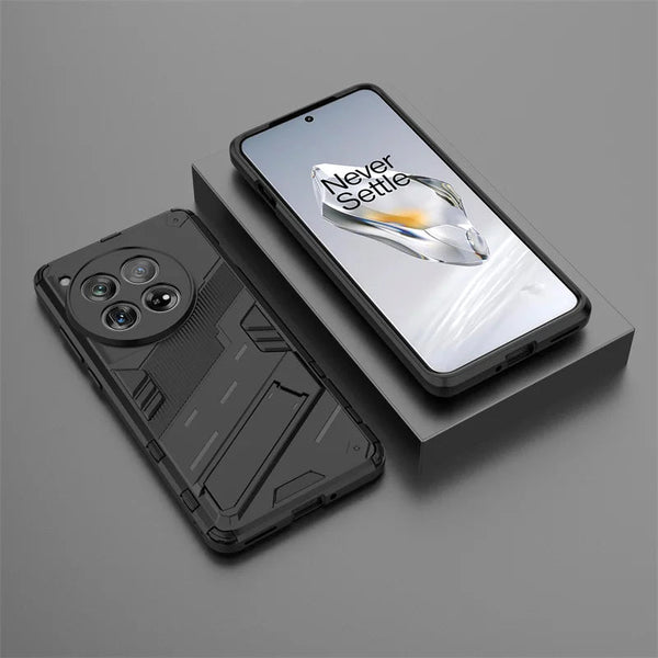 ShockProof Armor OnePlus Case With Kickstand-Exoticase-OnePlus 12-Black-Exoticase