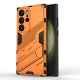 Shockproof Armor Samsung Galaxy Case with Kickstand-Exoticase-For Samsung S23 Ultra-Orange-