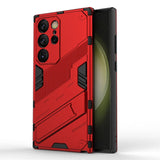 Shockproof Armor Samsung Galaxy Case with Kickstand-Exoticase-For Samsung S23 Ultra-Red-