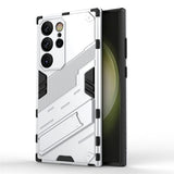 Shockproof Armor Samsung Galaxy Case with Kickstand-Exoticase-For Samsung S23 Ultra-White-