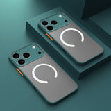Shockproof Matte Apple MagSafe Compatible iPhone Case-Exoticase-For iPhone 17 Pro Max-Dark Green-Exoticase