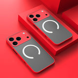 Shockproof Matte Apple MagSafe Compatible iPhone Case-Exoticase-For iPhone 18 Pro Max-Red-Exoticase