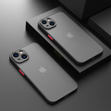 Shockproof Matte Apple iPhone Case-Exoticase-For iPhone 15 Pro Max-Black-
