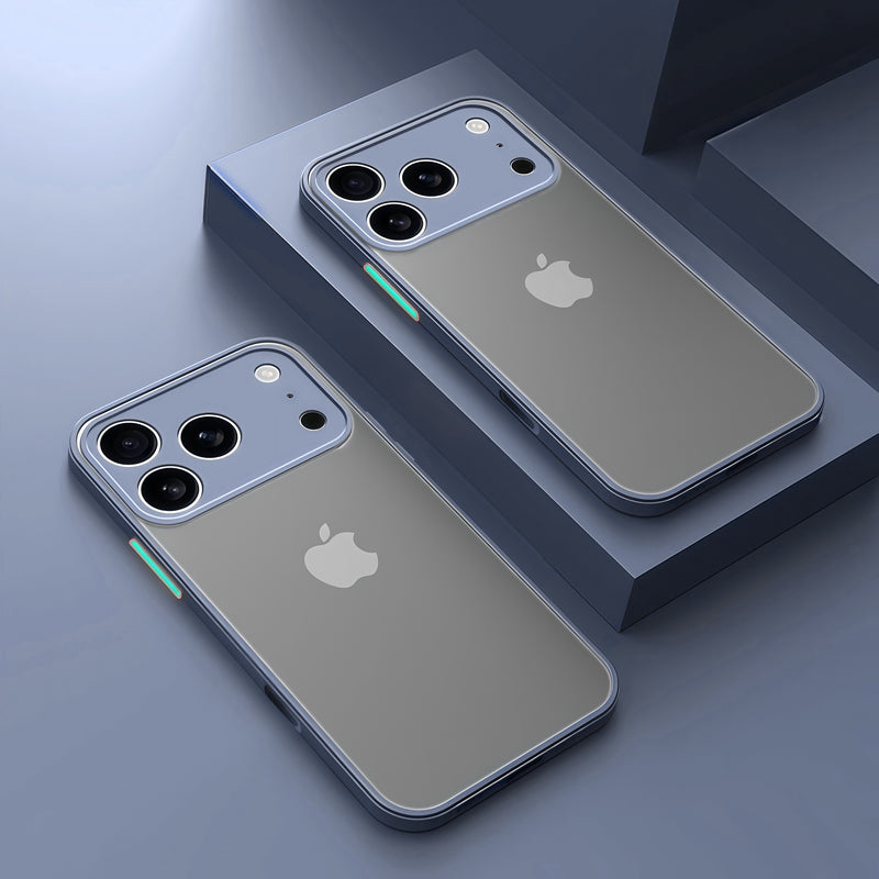 Shockproof Matte Apple iPhone Case, For iPhone 17 Pro / Gray Shockproof Matte Apple iPhone Case, For iPhone 17 Pro / Gray