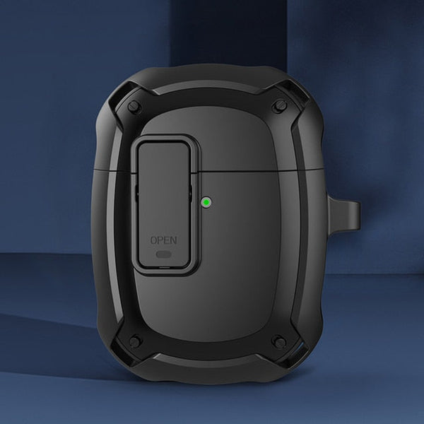 Shockproof Protective Snap Clip Google Pixel Buds A-Series Case-Exoticase-Google Pixel Buds 2-Black-