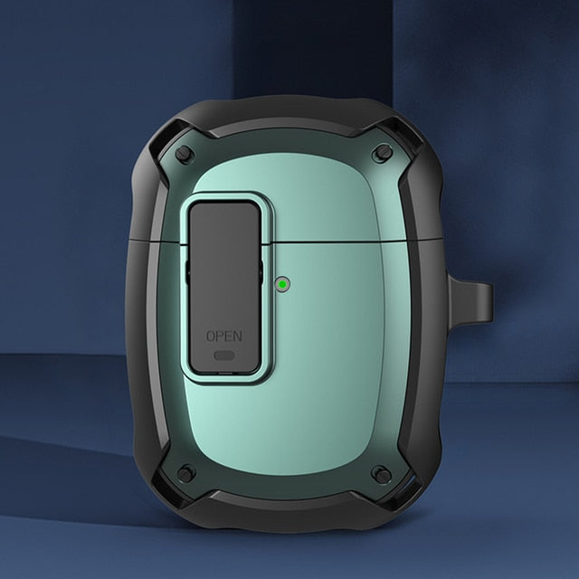 Shockproof Protective Snap Clip Google Pixel Buds A-Series Case-Exoticase-Google Pixel Buds 2-Green-