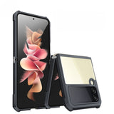 Shockproof Shell With Tempered Glass Samsung Galaxy Z Flip Case-Exoticase-For Samsung Z Flip 3-
