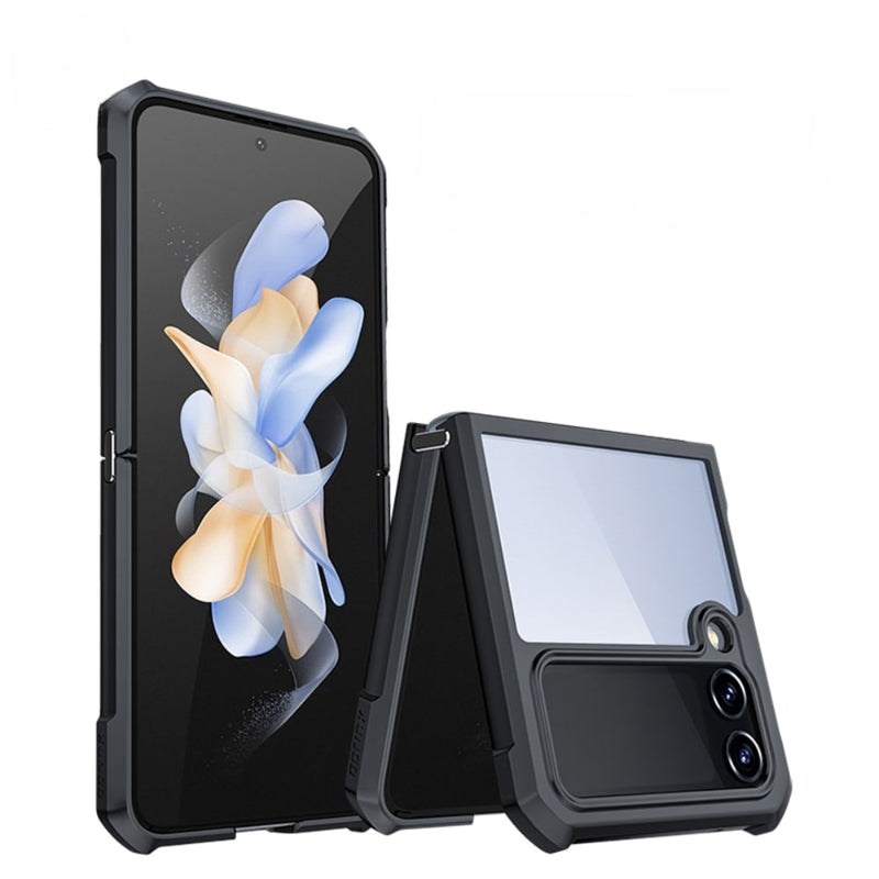 Shockproof Shell With Tempered Glass Samsung Galaxy Z Flip Case-Exoticase-For Samsung Z Flip 4-
