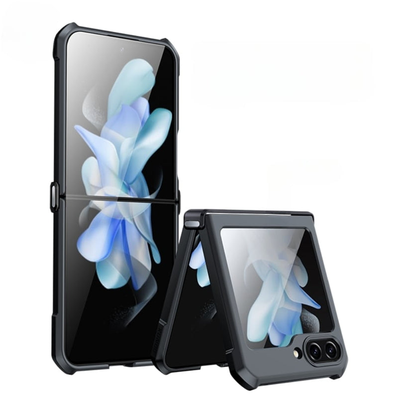 Shockproof Shell With Tempered Glass Samsung Galaxy Z Flip Case-Exoticase-For Samsung Z Flip 5-Exoticase