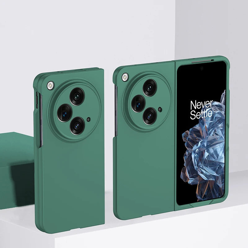 Shockproof Silicone OnePlus Open Case-Exoticase-Dark Green-