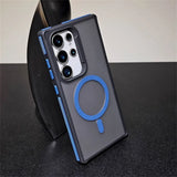 SideGrip Shockproof Translucent Samsung Case-Exoticase-For S25 Ultra-Blue-Exoticase