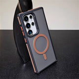 SideGrip Shockproof Translucent Samsung Case-Exoticase-For S25 Ultra-Khaki-Exoticase